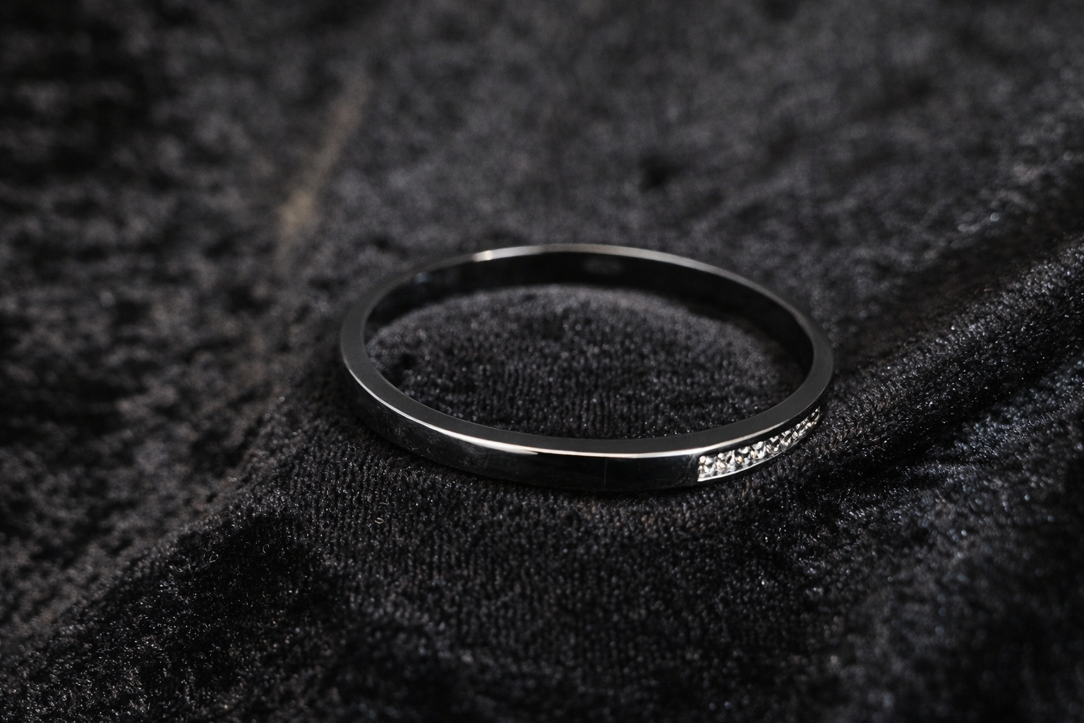 Crystal Accented Silver Bangle