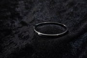 Crystal Accented Silver Bangle