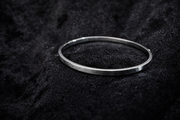 Crystal Studded Silver Bangle