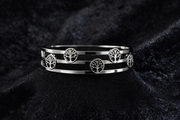 Silver Tree of Life Bangle Bracelet