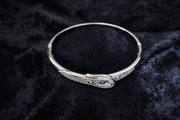 Pave Crystal Buckle Bangle Bracelet