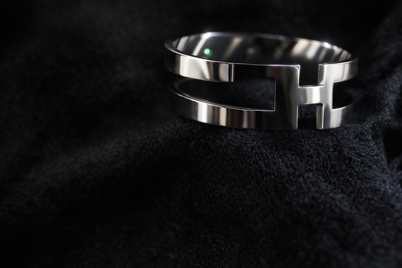 Modern Silver Open Cuff Bracelet