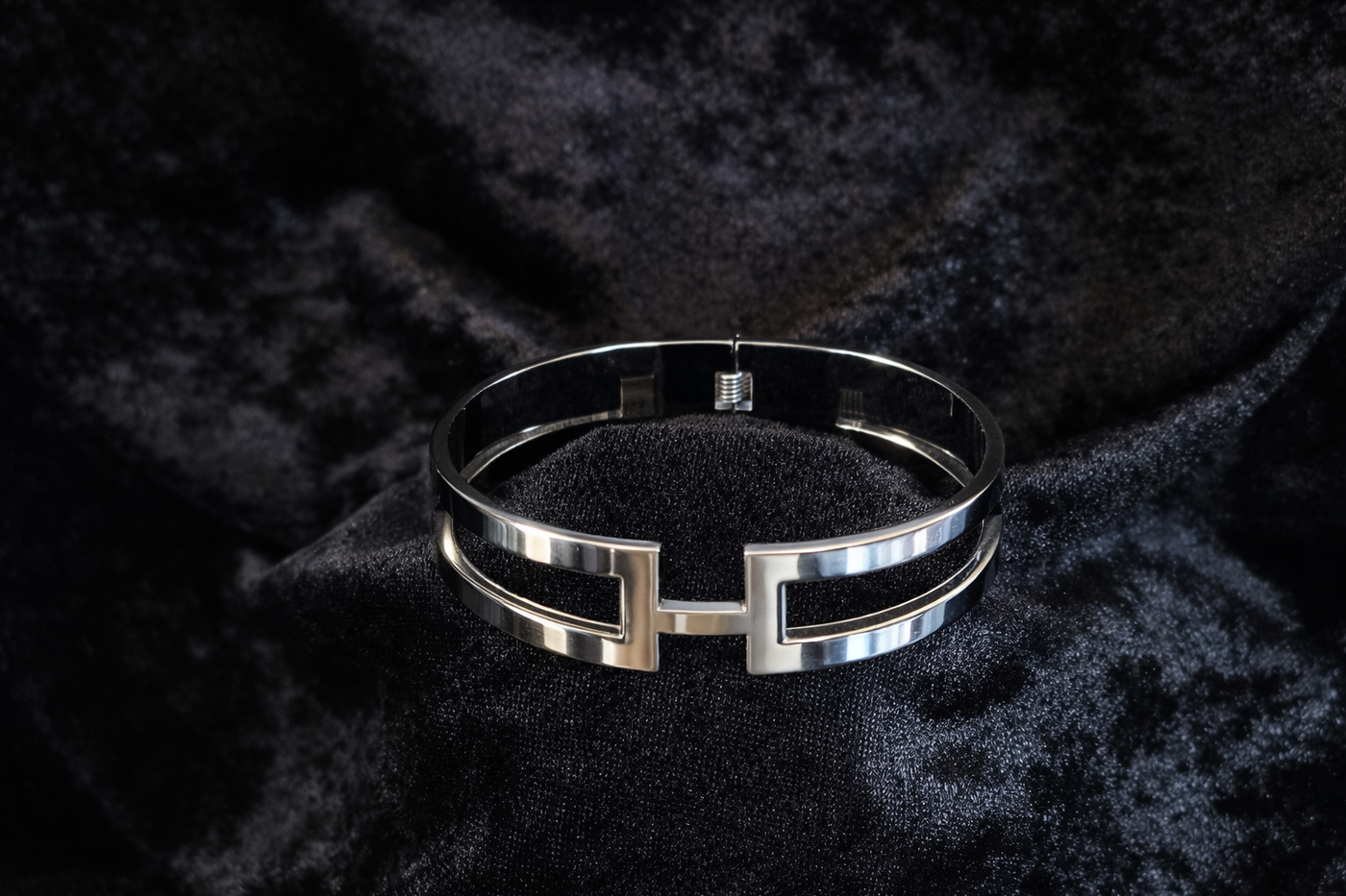 Modern Silver Open Cuff Bracelet