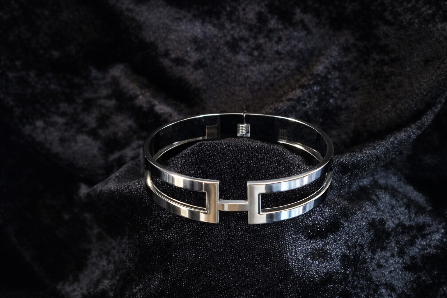 Modern Silver Open Cuff Bracelet