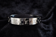 Silver Signature Bangle Bracelet