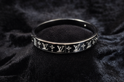 Silver Signature Bangle Bracelet