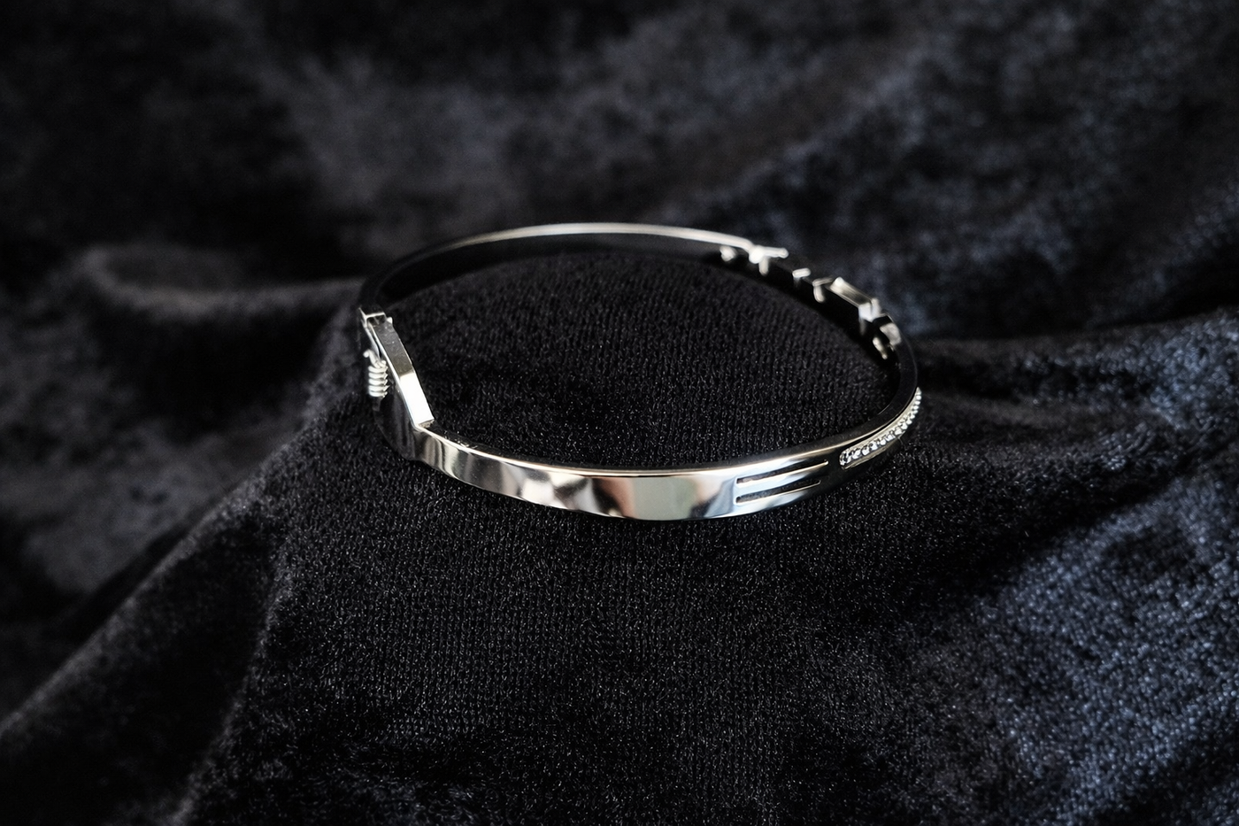 Silver Crystal Accent Bracelet