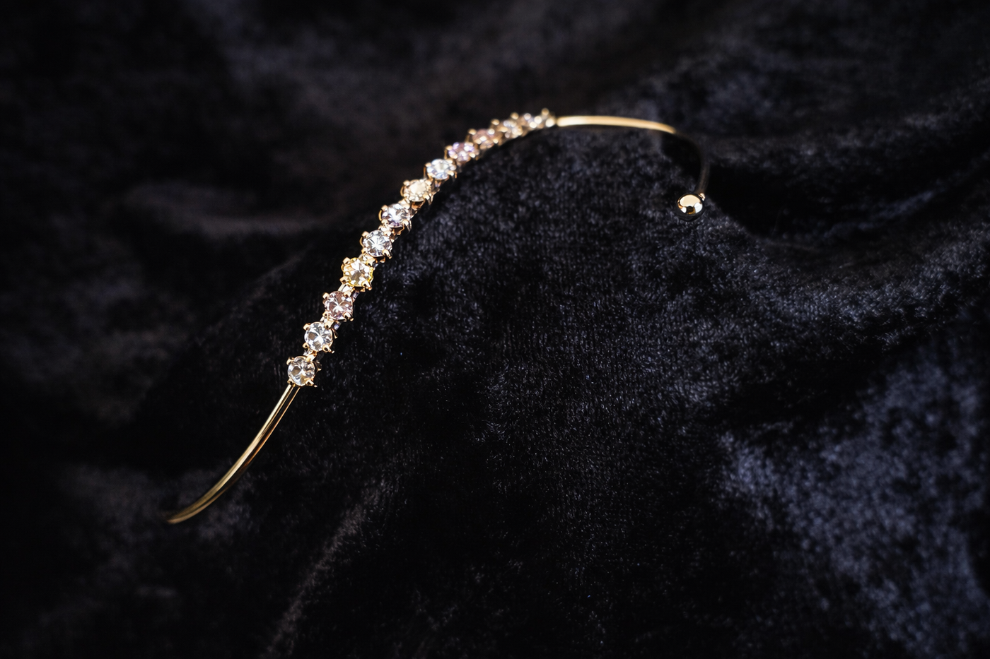 Multicolor Gemstone Silver Cuff Bracelet