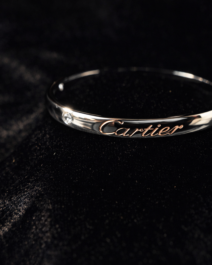 Screw-Detail Silver Bangle