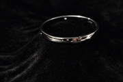 Screw-Detail Silver Bangle