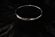 Screw-Detail Silver Bangle