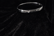 Screw-Detail Silver Bangle