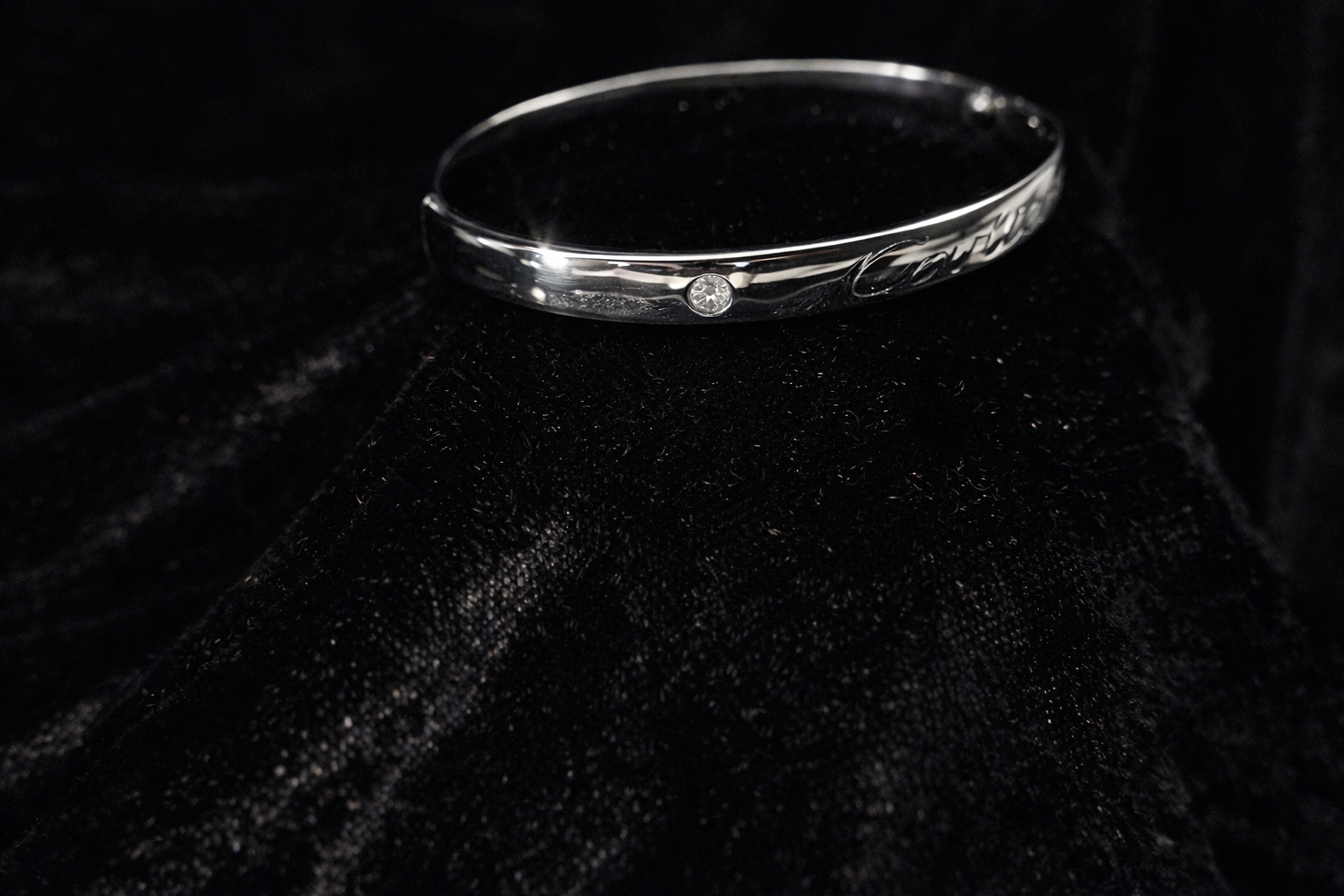 Screw-Detail Silver Bangle