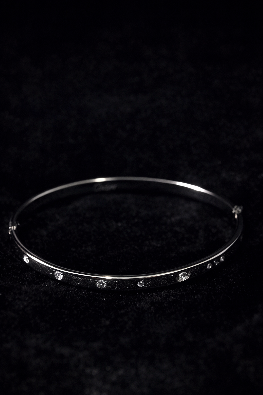 Screw-Detail Silver Bangle