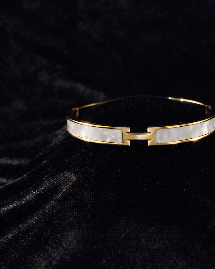 Gold & Mother of Pearl Bangle