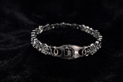 Silver Floral Link Bracelet