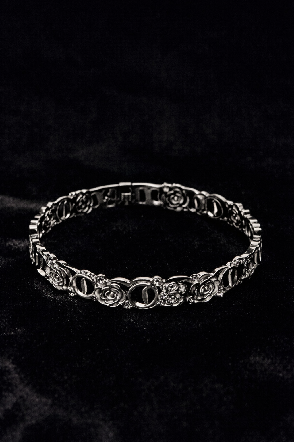 Silver Floral Link Bracelet