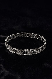 Silver Floral Link Bracelet