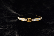 Gold Crystal Bangle Bracelet