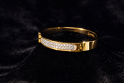 Gold Crystal Bangle Bracelet