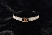 Crystal-Embellished Gold Bangle