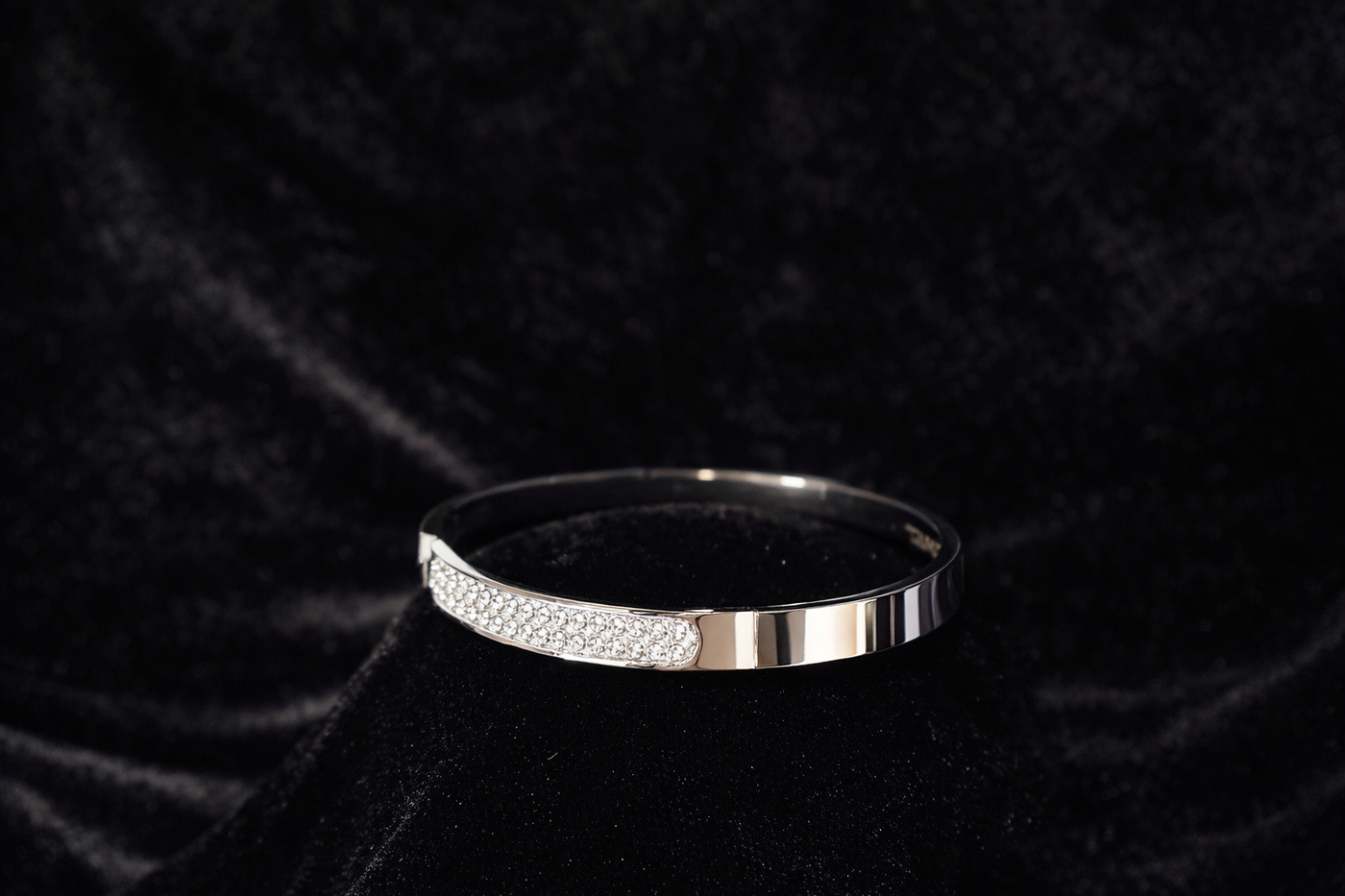 Crystal-Embellished Gold Bangle