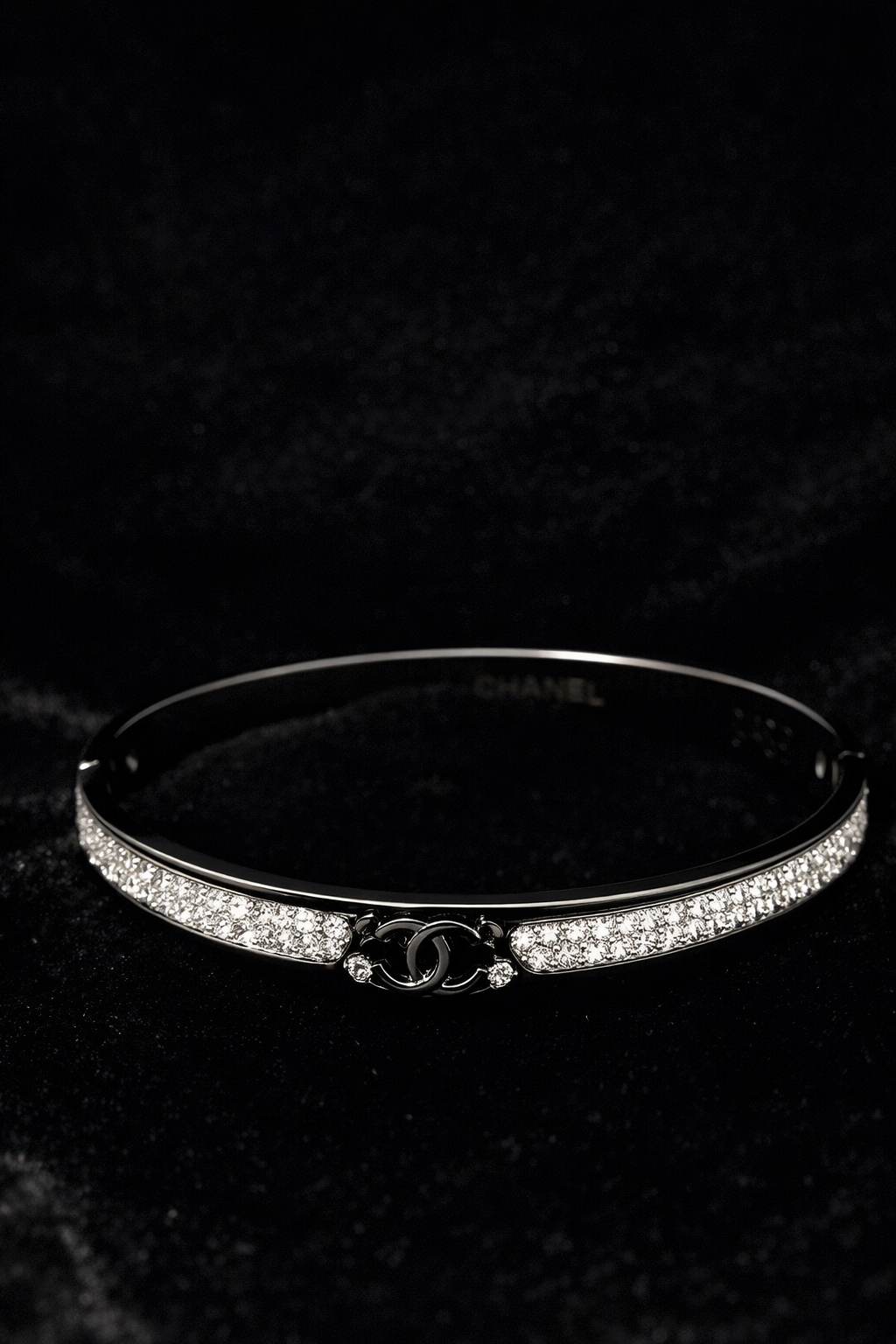Crystal-Embellished Gold Bangle