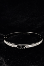 Crystal-Embellished Gold Bangle