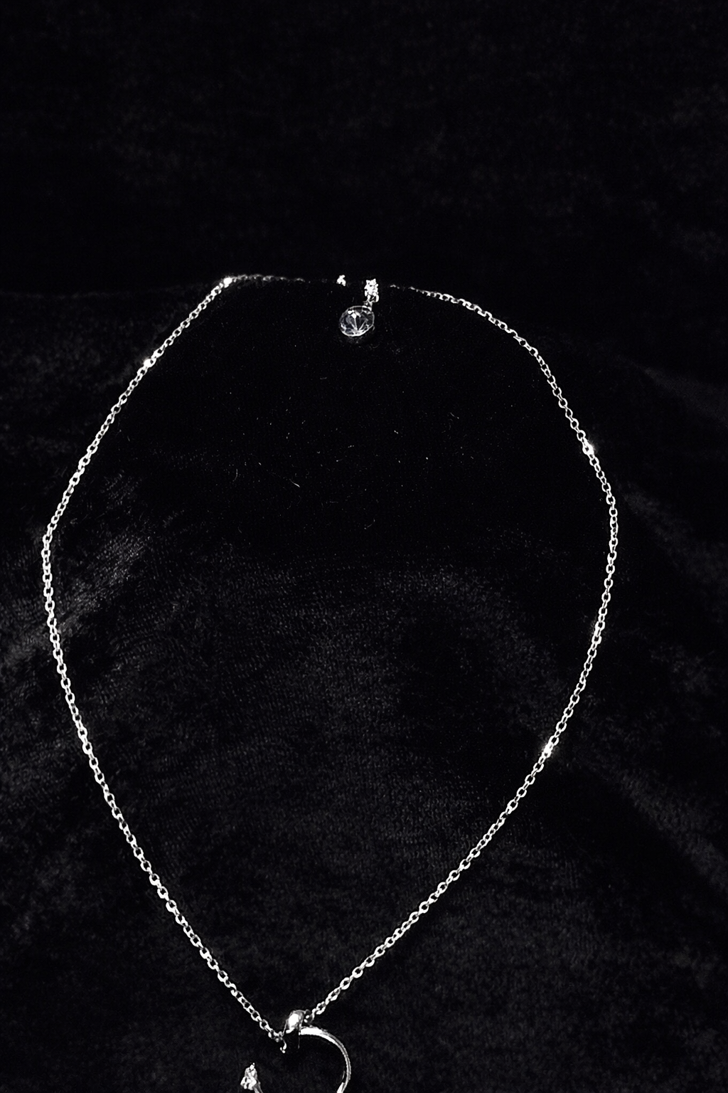 Silver Moon Pendant Necklace