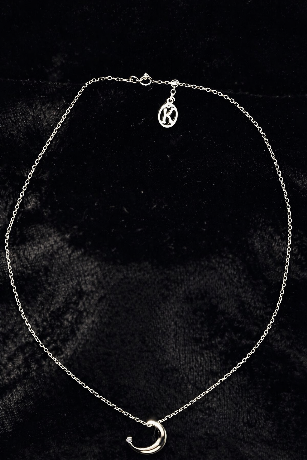 Silver Moon Pendant Necklace