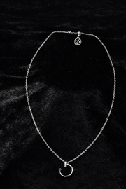 Silver Moon Pendant Necklace