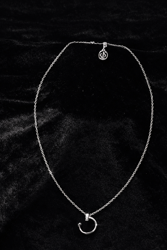 Silver Moon Pendant Necklace