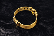 Gold Mesh Bracelet with Crystal Accent
