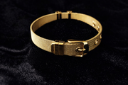 Gold Mesh Bracelet with Crystal Accent