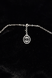Silver Crystal Circle Pendant Necklace