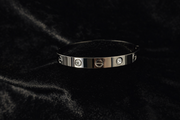 Silver Screw & Crystal Bangle