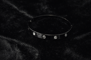 Silver Screw & Crystal Bangle
