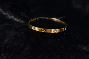 Gold Crystal Accent Bangle Bracelet