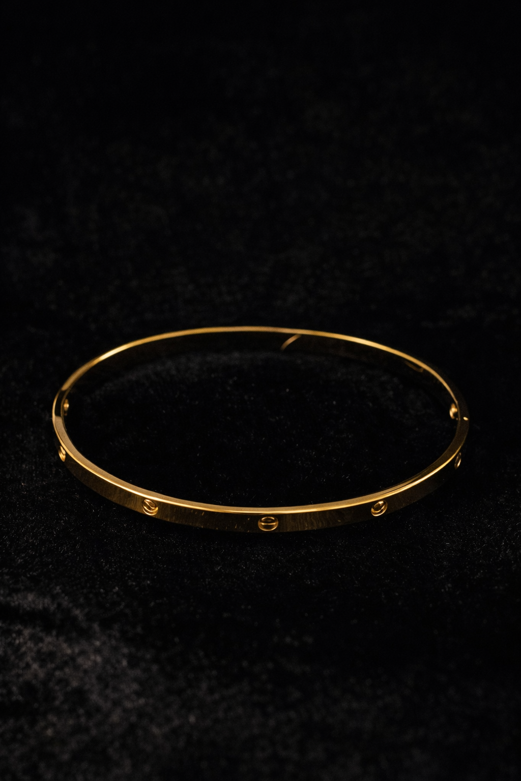 Gold Crystal Accent Bangle Bracelet