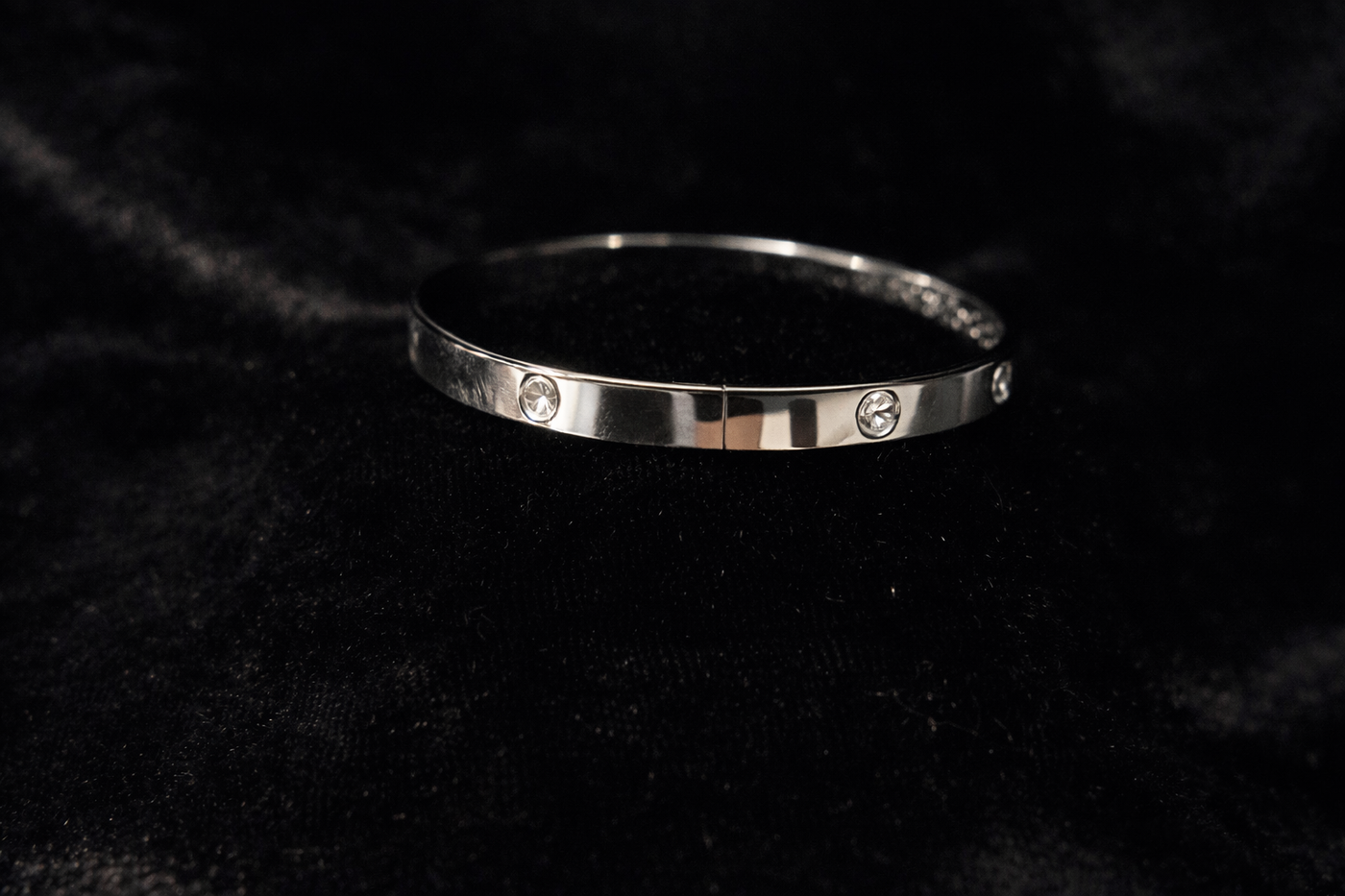 Sleek Stainless Steel Screw-Detail Bangle