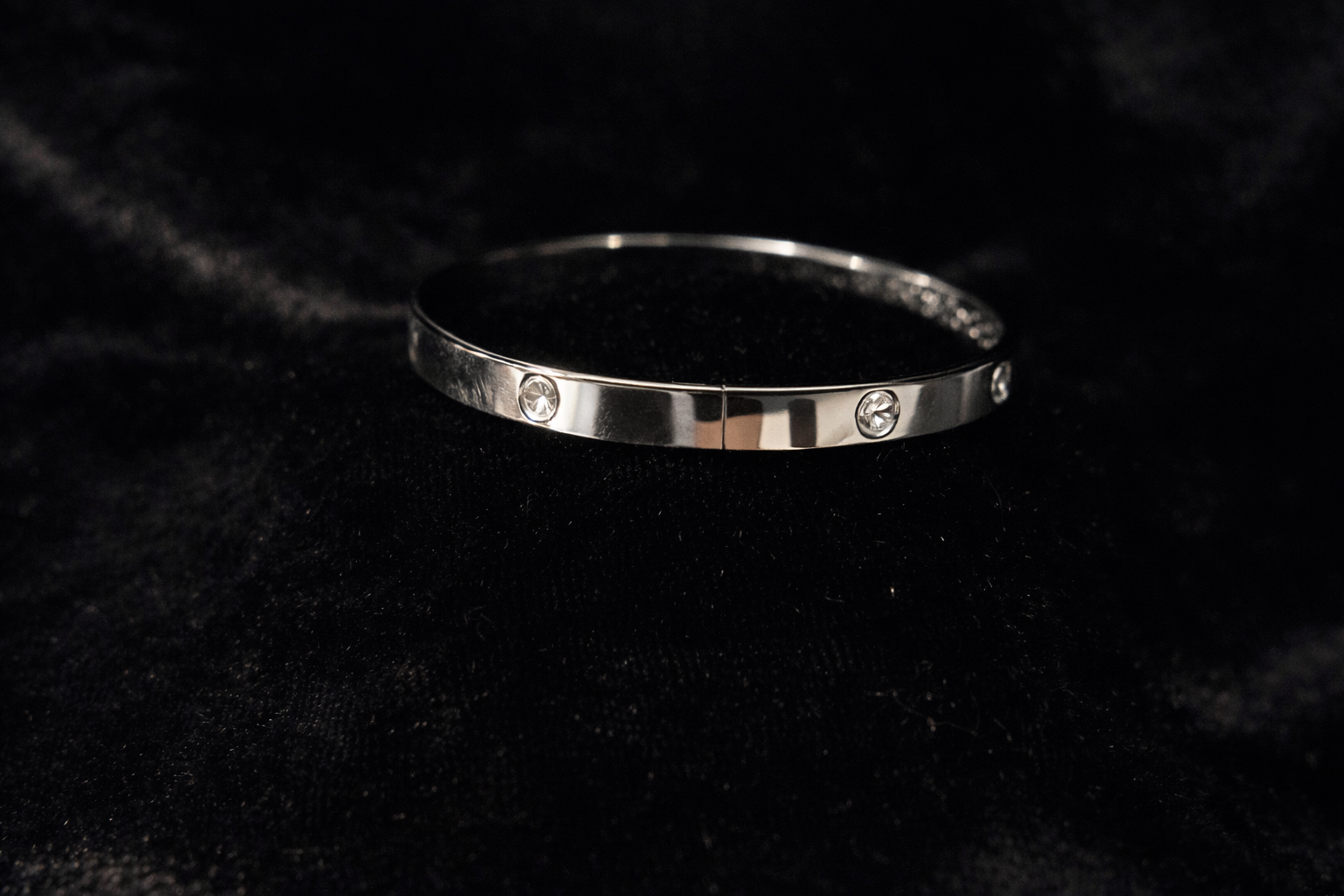 Sleek Stainless Steel Screw-Detail Bangle