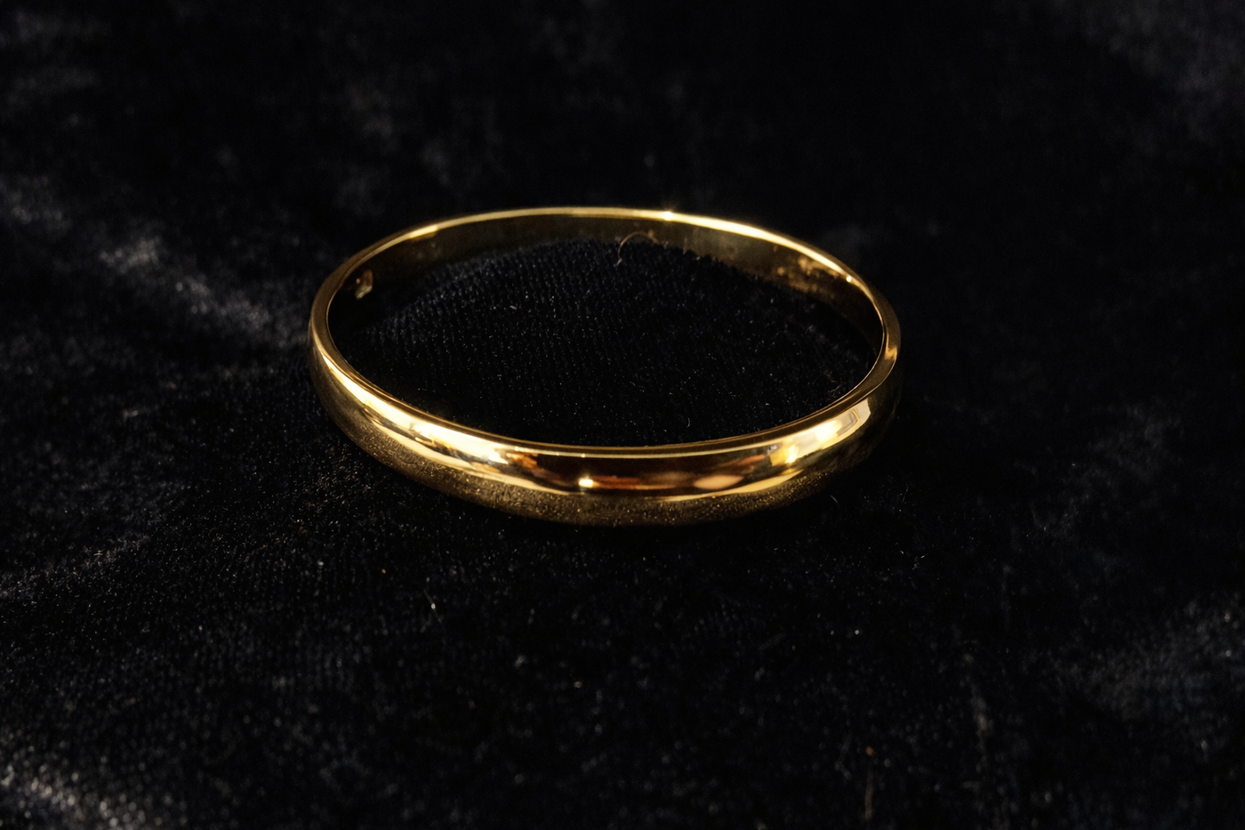 Gold Screw-Detail Bangle with Crystal Accent