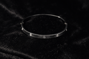 Silver Crystal Bangle