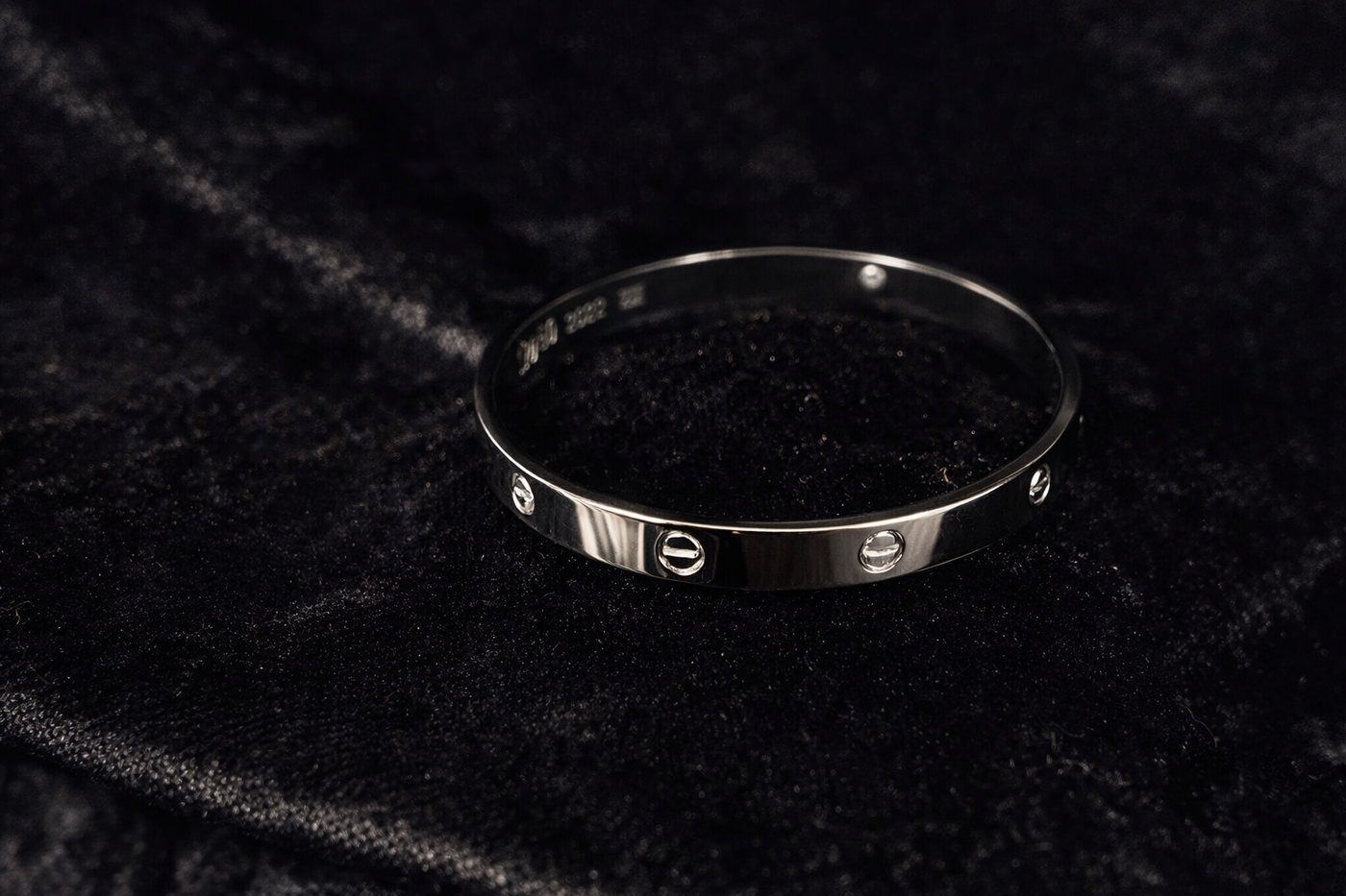 Silver Crystal Bangle
