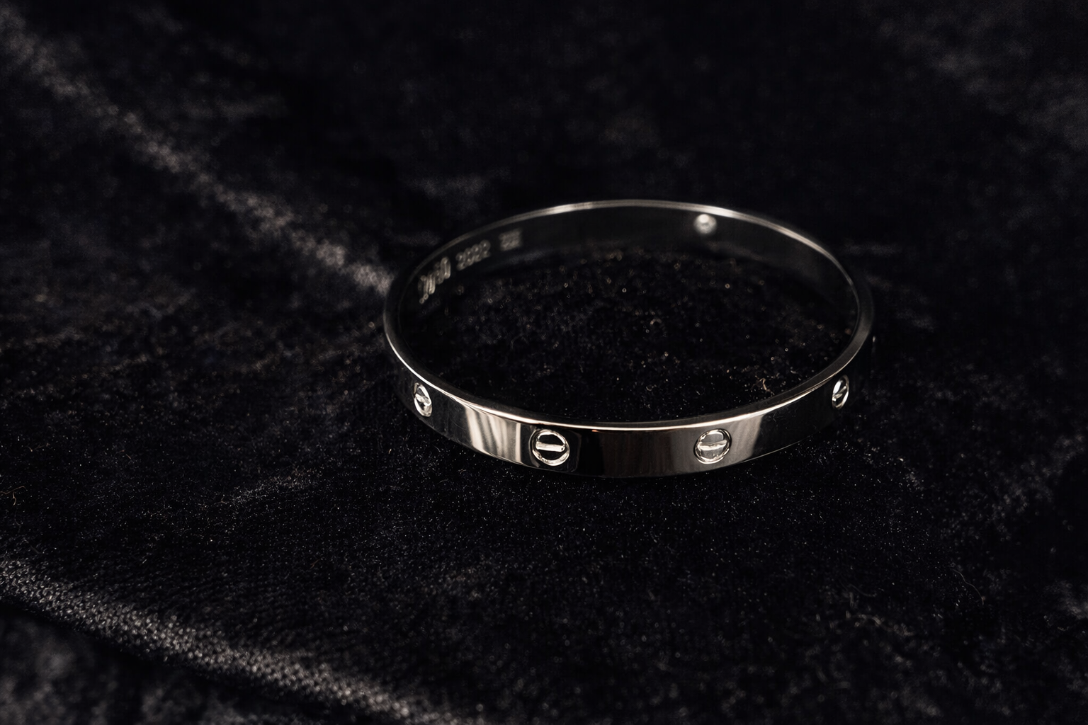 Silver Crystal Bangle