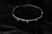 Silver Crystal Bangle