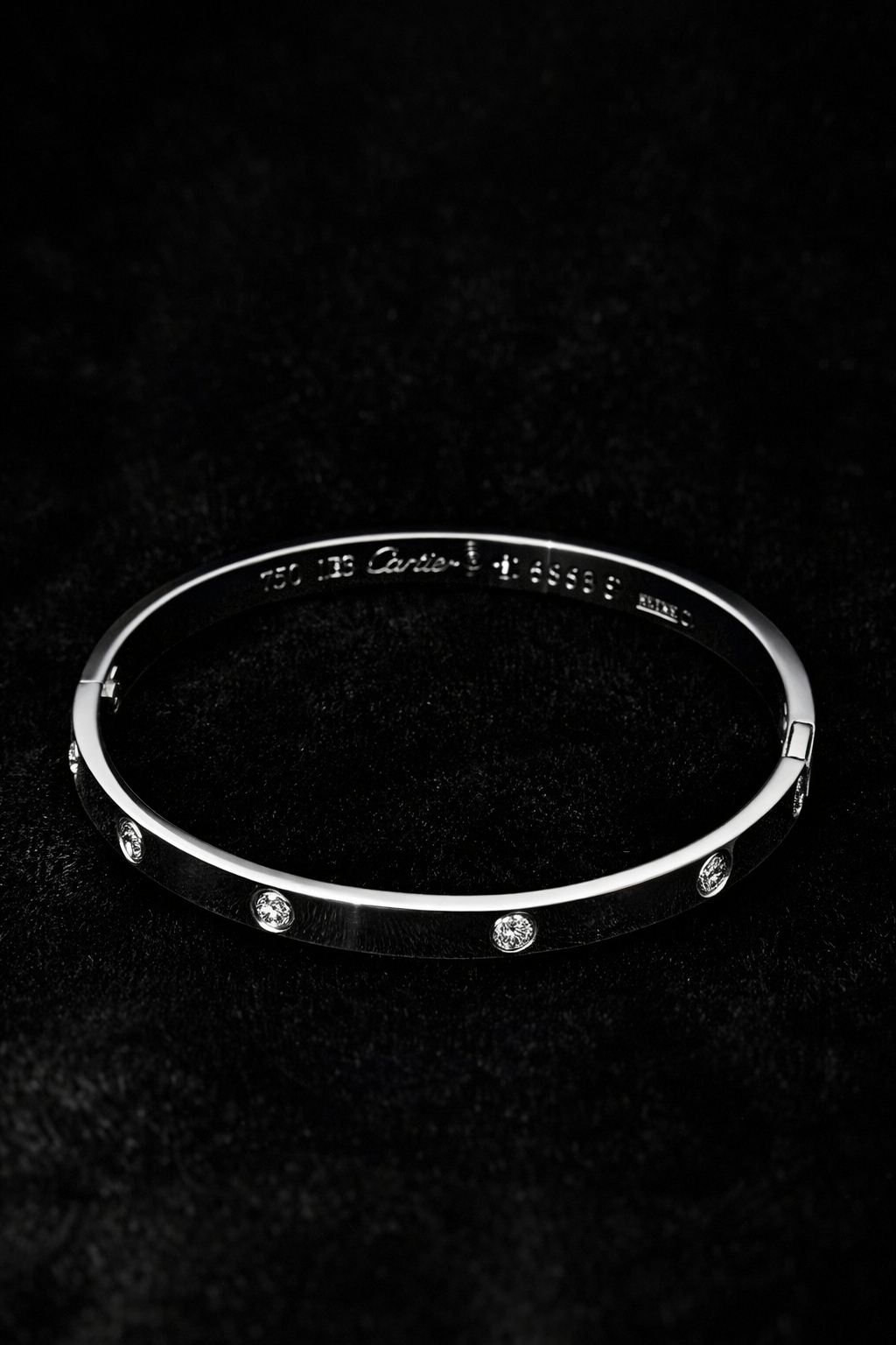 Silver Crystal Bangle