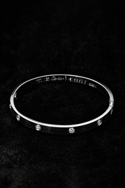 Silver Crystal Bangle