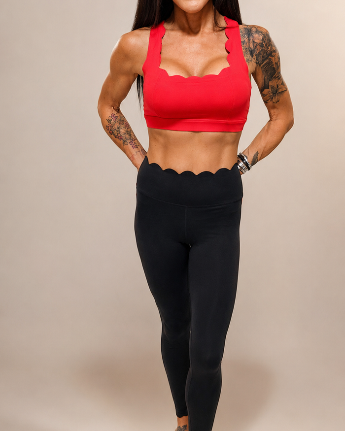 Scallop Leggings – Black