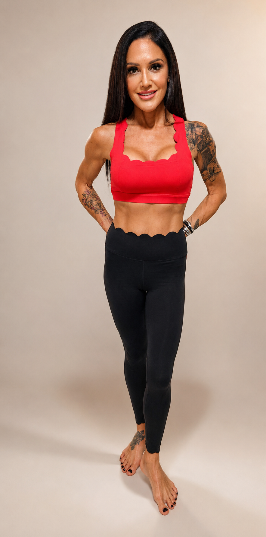 Scallop Leggings – Black